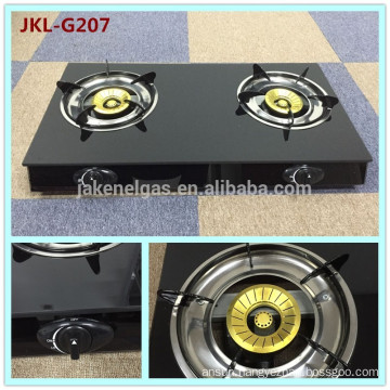 2 burner gas stove with glass top